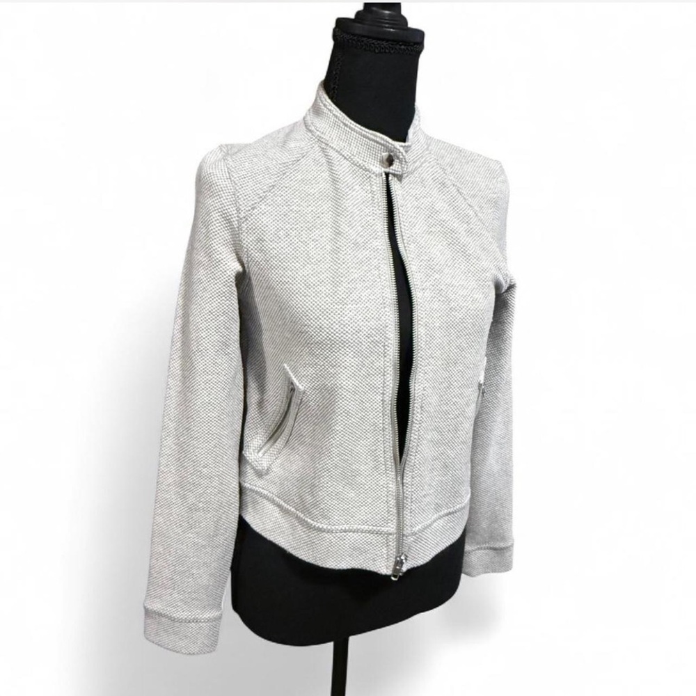 Banana Republic Light Gray Moto-Style Jacket